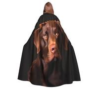 YYHWHJDE Mantello con cappuccio per adulti con stampa labrador retriever marrone per feste e costumi