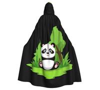 YYHWHJDE Mantello con cappuccio per adulti con stampa panda in verde Manor per feste e costumi
