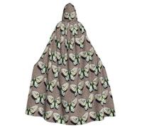 YYHWHJDE Mantello con cappuccio per adulti, motivo falena, per Halloween, per feste, cosplay, palcoscenico, feste in maschera, ballo a tema, fumetti