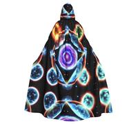 YYHWHJDE Mantello con cappuccio per adulti, motivo stelle cosmiche, per Halloween, per varie feste e carnevale