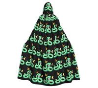 YYHWHJDE Mantello con cappuccio per Halloween con motivo "Il destino delle farfalle e dei serpenti", senza cerniera, comodo per feste in costume