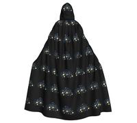 YYHWHJDE Mantello con cappuccio per Halloween con motivo stella più luminosa nel cielo notturno senza cerniera, comodo per feste in costume