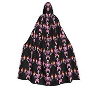 YYHWHJDE Mantello con cappuccio per Halloween con scheletro che controlla il desiderio, senza cerniera, comodo per feste in costume