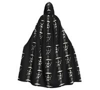 YYHWHJDE Mantello con cappuccio per Halloween con scheletro, uomo che ama le stelle, per giochi di ruolo, costumi da palcoscenico, feste, facile da pulire