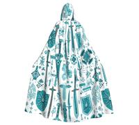 YYHWHJDE Mantello con cappuccio per Halloween, motivo timone di paura, senza cerniera, comodo per feste in costume