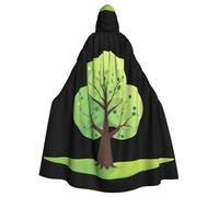 YYHWHJDE Mantello con cappuccio verde a pois per adulti per feste e costumi