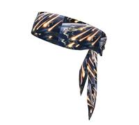 YYHWHJDE Meteorite - Foulard sportivo con stampa Impact, fascia casual, elastica, assorbe il sudore, regolabile, antiscivolo
