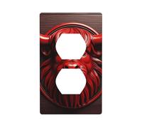 YYHWHJDE Minotauro rosso intagliato stampa doppia presa pannello da parete piastra di copertura presa elettrica decorazione infrangibile durevole 11,4 x 7 cm