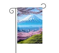 YYHWHJDE Monte Fuji all'inizio della primavera Modello Giardino pennone esterno cortile decorazione moda 12x18 pollici