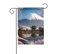 YYHWHJDE Monte Fuji all'inizio della primavera Modello Giardino pennone esterno cortile decorazione moda 12x18 pollici