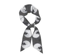 YYHWHJDE Moon Pine Tree Prints, sciarpa di seta lunga da donna, striscia morbida e liscia, accessori per borse