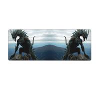 YYHWHJDE Mountain Top Monster Picture - Tappetino per mouse extra large, per computer e ufficio, tastiera da gioco antiscivolo, versione ispessita, 30,5 x 80 cm