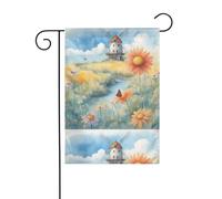 YYHWHJDE mulino a vento in lontananza Modello Giardino pennone esterno cortile decorazione moda 12x18 pollici