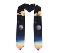 YYHWHJDE Nastro appiattito per laurea con motivo di Saturno Giove Terra, stola in raso per cerimonie di laurea, regalo per figli, figlie, amici e sorelle, Angolo acuto, Taglia unica