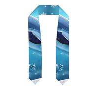 YYHWHJDE Nastro piatto per laurea con stampa invernale del delfino, stola in raso per cerimonie di laurea, regalo per figli, figlie, amici e sorelle, Appiattito, Taglia unica