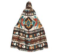 YYHWHJDE Native American Patterns Picture Adult Halloween giacca con cappuccio mantello lungo partito mantello adatto per uomini e donne