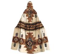 YYHWHJDE Native American Patterns Picture Adult Halloween giacca con cappuccio mantello lungo partito mantello adatto per uomini e donne