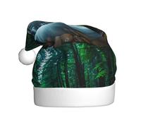YYHWHJDE Natura Paesaggio Stream Pattern Cappello di Natale per adulti qualità accessorio festivo realizzato morbido, leggero