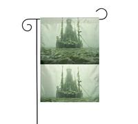 YYHWHJDE Naufragio in the Deep Picture Garden pennone esterno cortile decorazione fronte retro 30,5 x 45,7 cm