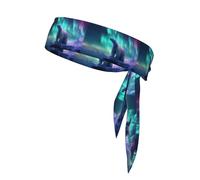 YYHWHJDE Northern Lights - Foulard sportivo double-face con motivo orso polare ad asciugatura rapida, traspirante per donne, ragazze e uomini