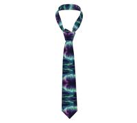 YYHWHJDE Northern Lights Painting Prints Cravatta da uomo in stile classico cravatta adatta per vacanze e lavoro