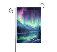 YYHWHJDE Northern Lights Pittura Modello Giardino pennone esterno cortile decorazione moda 30,5 x 45,7 cm