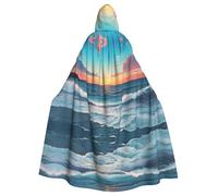 YYHWHJDE Ocean Pictures - Mantello con cappuccio per adulti, senza cerniera, comodo e resistente, per giochi di ruolo