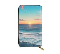 YYHWHJDE Ocean Pictures - Portafoglio lungo in pelle di qualità, progettato per ragazze e donne alla moda, elegante, 19 x 10,5 cm, Nero , Taglia unica