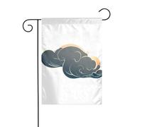 YYHWHJDE Onde del mare prima del tramonto Immagine Giardino pennone esterno cortile decorazione su entrambi i lati 30,5 x 45,7 cm