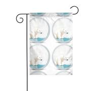 YYHWHJDE Orso polare che guarda allo specchio Modello Asta da giardino decorazione cortile esterno moda 30,5 x 45,7 cm