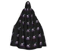 YYHWHJDE Pallina viola che soffia bolle Stampa Halloween Adulto Mantello con Cappuccio per Feste ed Eventi in Costume