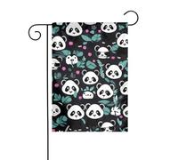 YYHWHJDE Panda carino viso stampe giardino pennone esterno cortile decorazione moda 30,5 x 45,7 cm