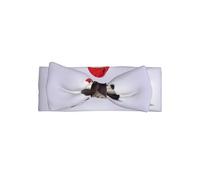 YYHWHJDE Panda che indossa Babbo Natale stampa fiocco fascia - morbido ed elastico neonato coperta per adorabili bambine 0-6 mesi