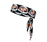 YYHWHJDE Panda rosso che dorme nella grotta della neve Stampe Foulard sportivo, assorbe il sudore e traspirante, fascia per capelli movimento, fazzoletto su entrambi i lati