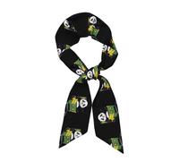 YYHWHJDE Panda Taking A Ride stampa sciarpa di seta lunga striscia per le donne, striscia morbida e liscia, accessori per borsa