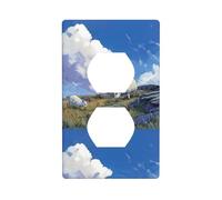 YYHWHJDE Pannello decorativo da parete con nuvole bianche e pecorelle, per aree residenziali e commerciali, 11,4 x 7 cm