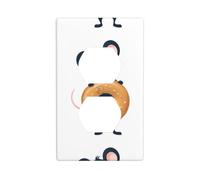 YYHWHJDE Pannello di copertura per presa elettrica con stampa del topo che ha rubato il bagel, resistente al calore, 11,4 x 7 cm