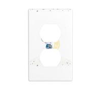 YYHWHJDE Pannello di copertura per presa elettrica con stampa di topo sulla luna, resistente al calore, 11,4 x 7 cm