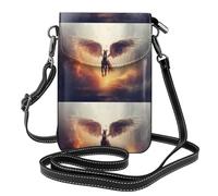YYHWHJDE Pegasus che vola via stampa la piccola borsa a tracolla del telefono di vibrazione della borsa di cuoio delle donne, impermeabile e durevole