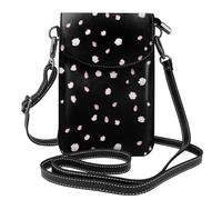 YYHWHJDE Petali galleggianti stampano la piccola borsa di cuoio del telefono di vibrazione di vibrazione delle donne di pelle, impermeabile e durevole