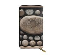 YYHWHJDE Petoskey Stone - Pochette lunga in pelle stampata di qualità, progettata per ragazze e donne alla moda, elegante, 19 x 10,5 cm, Nero , Taglia unica