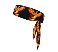 YYHWHJDE Phoenix In Fire Pattern Foulard sportivo, assorbe il sudore e traspirante, fascia per capelli con movimento, fazzoletto double face