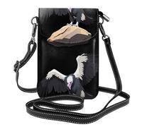 YYHWHJDE Piccola borsa a tracolla in pelle per telefono cellulare 7,6x4,9 pollici avvoltoio sul modello roccia per camminare, campeggio, shopping, viaggi e uso all'aperto