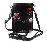 YYHWHJDE Piccola borsa per cellulare 19,3 x 12,4 cm, con corna e uova d'amore, in pelle, a tracolla, custodia per telefono da donna, perfetta per passeggiate, campeggio