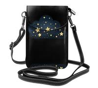 YYHWHJDE Piccola borsa per cellulare 19,3 x 12,4 cm, con motivo "La stella più luminosa nel cielo notturno", in pelle, a tracolla, custodia per telefono da donna, perfetta per passeggiate, campeggio