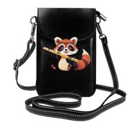 YYHWHJDE Piccola borsa per cellulare 19,3 x 12,4 cm, con panda rosso che gioca a flauto in bambù, custodia per telefono da donna, perfetta per passeggiate, campeggio