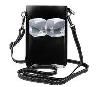 YYHWHJDE Piccola borsa per cellulare 19,3 x 12,4 cm, con stelle intrappolate nel ghiaccio, in pelle, a tracolla, custodia per telefono da donna, perfetta per passeggiate, campeggio, colore nero