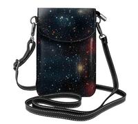 YYHWHJDE Piccola borsa per cellulare 19,3 x 12,4 cm, motivo costellazione, ammassi stellari, galassie, in pelle, a tracolla, custodia per telefono da donna, perfetta per passeggiate e campeggio