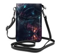 YYHWHJDE Piccola borsa per cellulare 19,3 x 12,4 cm, motivo La ragazza nel sogno, in pelle, a tracolla, custodia per telefono da donna, perfetta per passeggiate, campeggio, nero