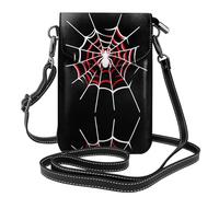 YYHWHJDE Piccola borsa per cellulare 19,3 x 12,4 cm, motivo terrore di notte, in pelle, a tracolla, custodia per telefono da donna, perfetta per passeggiate, campeggio, nero